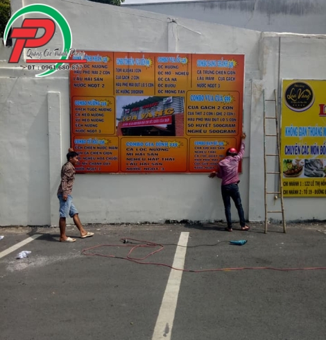 Bạt quảng cáo quán ăn Lúa Vàng