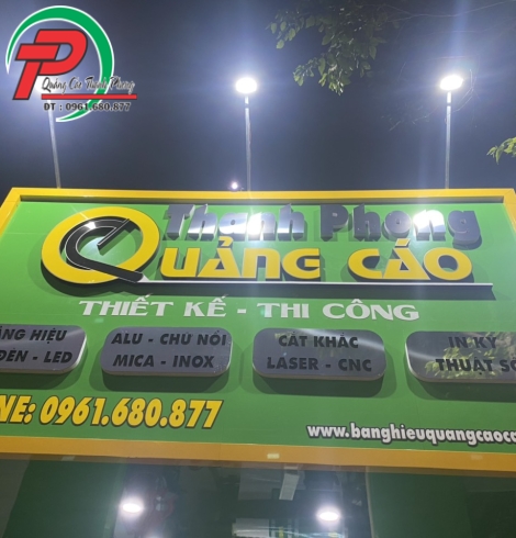 Bảng hiệu quảng cáo chữ nổi inox