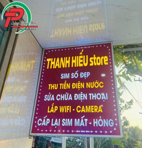 Bảng hiệu alu cửa hàng điện thoại