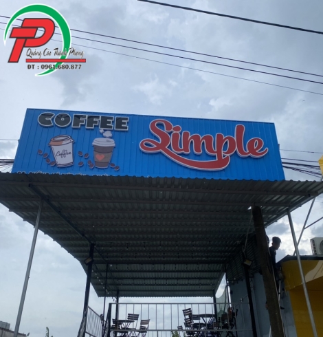 Bảng hiệu quán coffee Simple