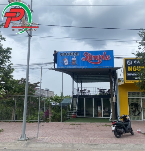 Bảng hiệu quán coffee Simple