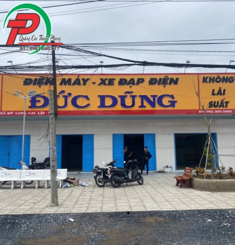 Bảng hiệu alu cửa hàng xe đạp