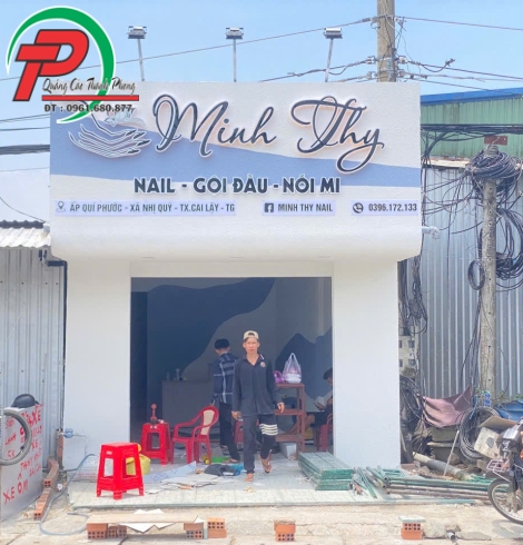 Bảng hiệu tiệm tóc Minh Thy