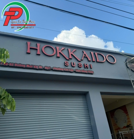 bảng hiệu quán Sushi Hokkaido