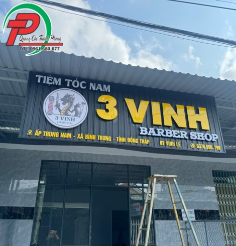 bảng hiệu tiệm tóc 3 Vinh